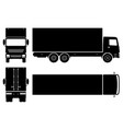 delivery truck black icons vector image