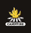 camping badge design outdoor vector image