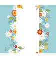 floral spring graphic design with colorful flowers vector image