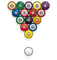 pool billiard balls vector image