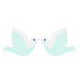 two white doves icon wedding love birds vector image vector image