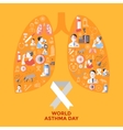 world asthma day icons set vector image