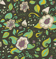 abstract elegance seamless floral pattern vector image vector image