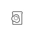 breakfast toast egg icon vector image vector image