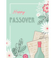 happy passover greeting card or seder invitation vector image vector image