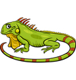 Cartoon angry iguana lizard or reptile mascot Vector Image