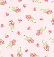 pattern with pink little flowers vector image vector image