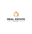 real estate logo house home agent business vector image