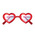 sunglasses heart shape isolated graphic design vector image