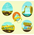 ecological energy cartoon set vector image