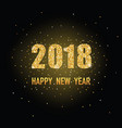 happy new year golden glitter greeting card vector image