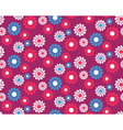 bright fun abstract seamless pattern with flowers vector image