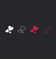 three hearts vector image vector image