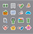 finance color stickers vector image vector image