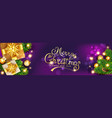 horizontal christmas xmas gold vector image vector image
