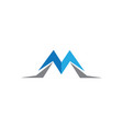 m letter logo vector image vector image