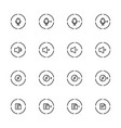 media player icons set line icon vector image