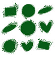 tags set for inscriptions labels organic vector image