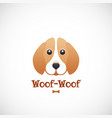 woof-woof sign emblem or logo template vector image