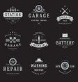 collection black and white monochrome car service vector image