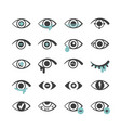eyes icons ophthalmology medical symbols optical vector image