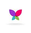butterfly abstract logo vector image vector image