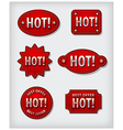 hot labels vector image