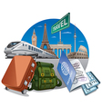travel by the train vector image