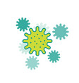 bacteria microbes and viruses vector image