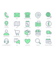 contact us line icons include vector image vector image