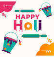 happy holi banner design vector image