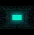 virtual reality tunnel or wormhole perspective vector image