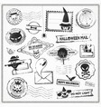 halloween grunge stamps vector image