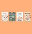 happy easter templates for card poster vector image vector image