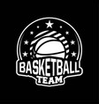 badge or emblem basketball in modern professional vector image vector image