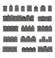 isolated black and white color low-rise municipal vector image