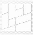 photo frame mockup on white background with shadow vector image vector image
