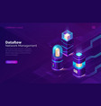 data flow network manager isometric concept vector image vector image