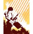 grunge musician vector image