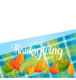 happy thanksgiving day autumn traditional holiday vector image