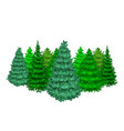 set of christmas tree like fir or pine blue vector image vector image