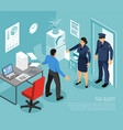 tax audit isometric composition vector image vector image