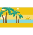 tropical beach with cloud and sunset vector image