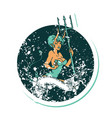 distressed sticker tattoo style icon a pinup vector image vector image