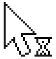 arrow with hourglass cursor waiting mouse pointer vector image