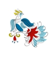 fantasy firebird in russian ornamental style vector image