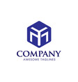 m and y hexagon logo vector image