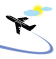airplane in flight vector image