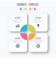 infographics template four options with square vector image