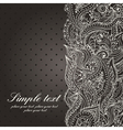 wedding invitation with lace paisley pattern vector image